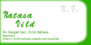 natasa vild business card